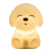 led night light contact sensor remote control seven color dimmable usb rechargeable silicone dog light