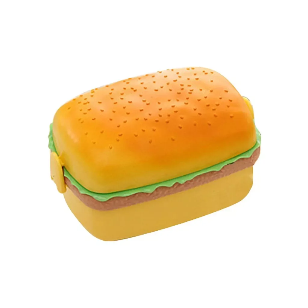 

Hamburger Lunch Box Kid Bento Box Food Container Creative Burger Children Lunch Box Food Container Storage With Children Fork Y1