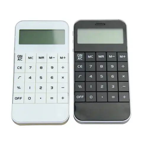 Высококачественный карманный электронный калькулятор с 10-разрядным дисплеем, простой модный мини-калькулятор арифметики, черный, белый