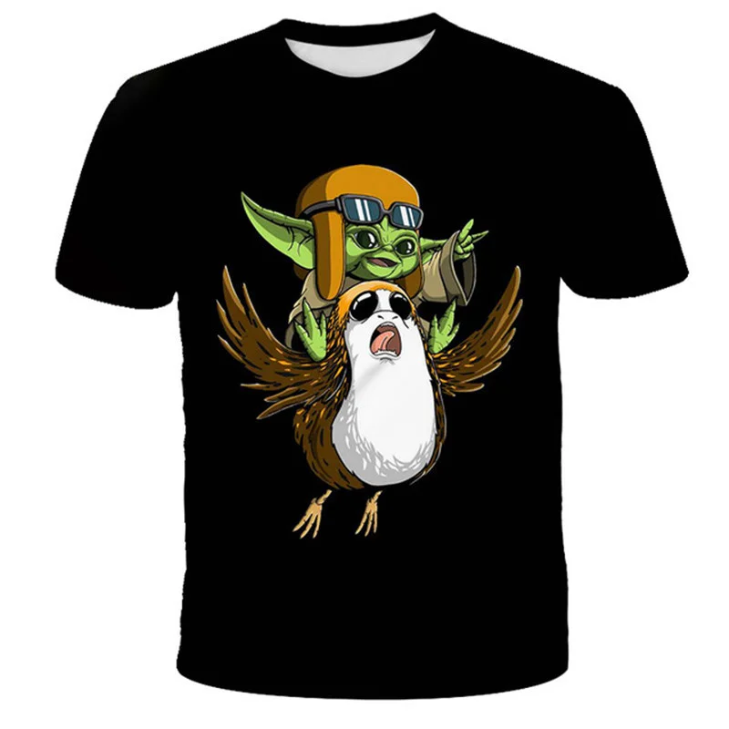 

Yoda Children's T-shirt Summer 2022 New Kids Mandalorian Clothing Boys Yoda Clothes Casual Style Cartoon Boy Oversized T-shirt