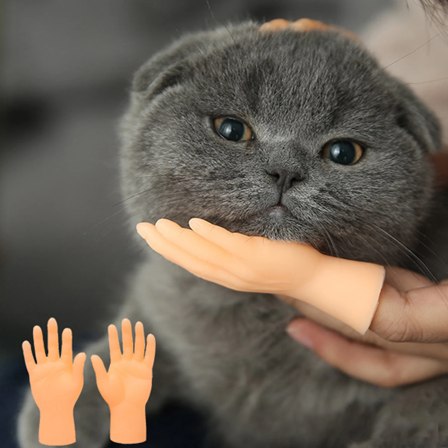 

Children Novelty Funny Mini Hand Creative Finger Fingertip Toys Teasing Cat Massage Pet Soft Silicone Small Hand Pet Supplies