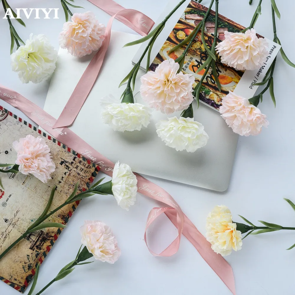 

Sageko Carnation Simulation Flower Mother's Day Gift Natural Preserved Flowers Home Decor Decorative Vases Modern Decorations