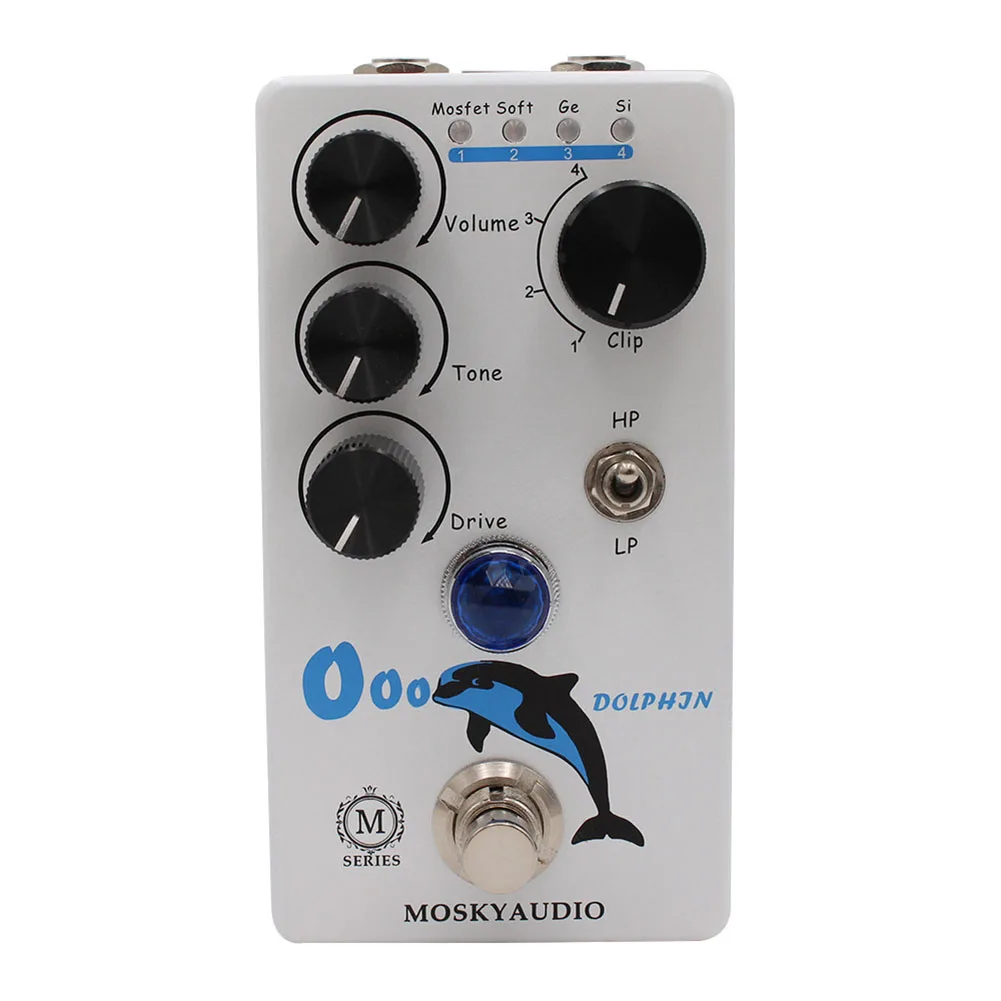 

Durable Effects Pedal Guitar Distortion Dolphin Electric Guitar HP /LP Mosky Overdrive TONE VOLUME 11.5*6.5*5CM