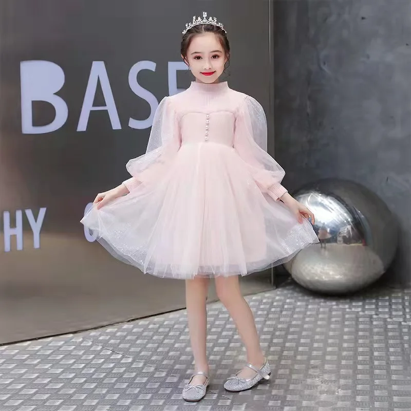 

New 2022 Kids Dresses For Girls Spring Autumn Child Sweet Princess dress Gauze Dress Baby Girl Clothes Princess Dress 5 8 10 13Y
