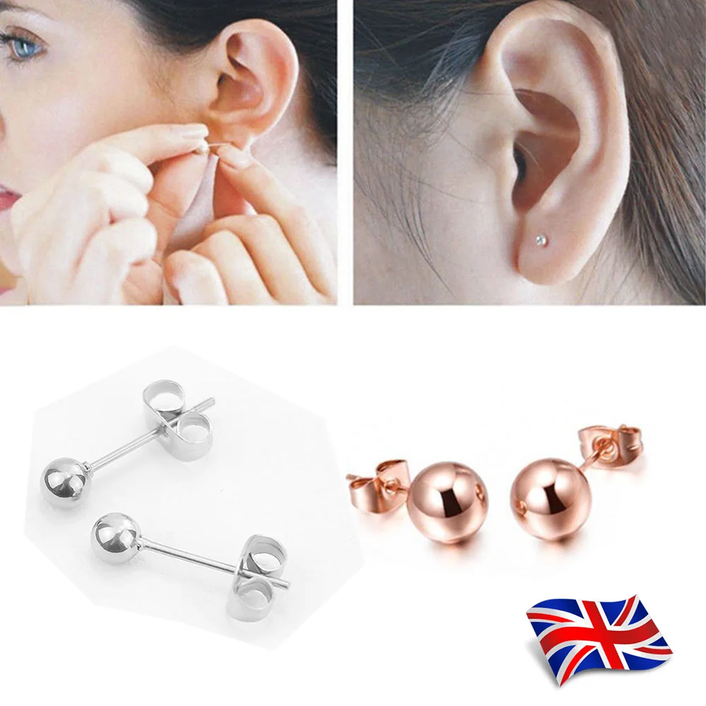 

New Hot S925 Silver Light Bead Round Bead Stud Earrings Fit for Pandora Birthday Wedding Party Engagement Women Jewelry Gift