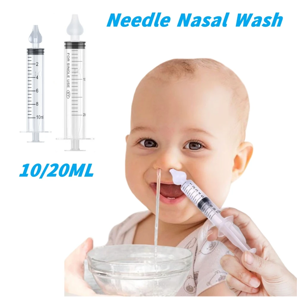2Pcs Babi Nose Cleaner Rhinitis Nasal Washer Needle Tube Baby Nasal Aspirator Cleaner Syringe Baby Nose Washing for Children