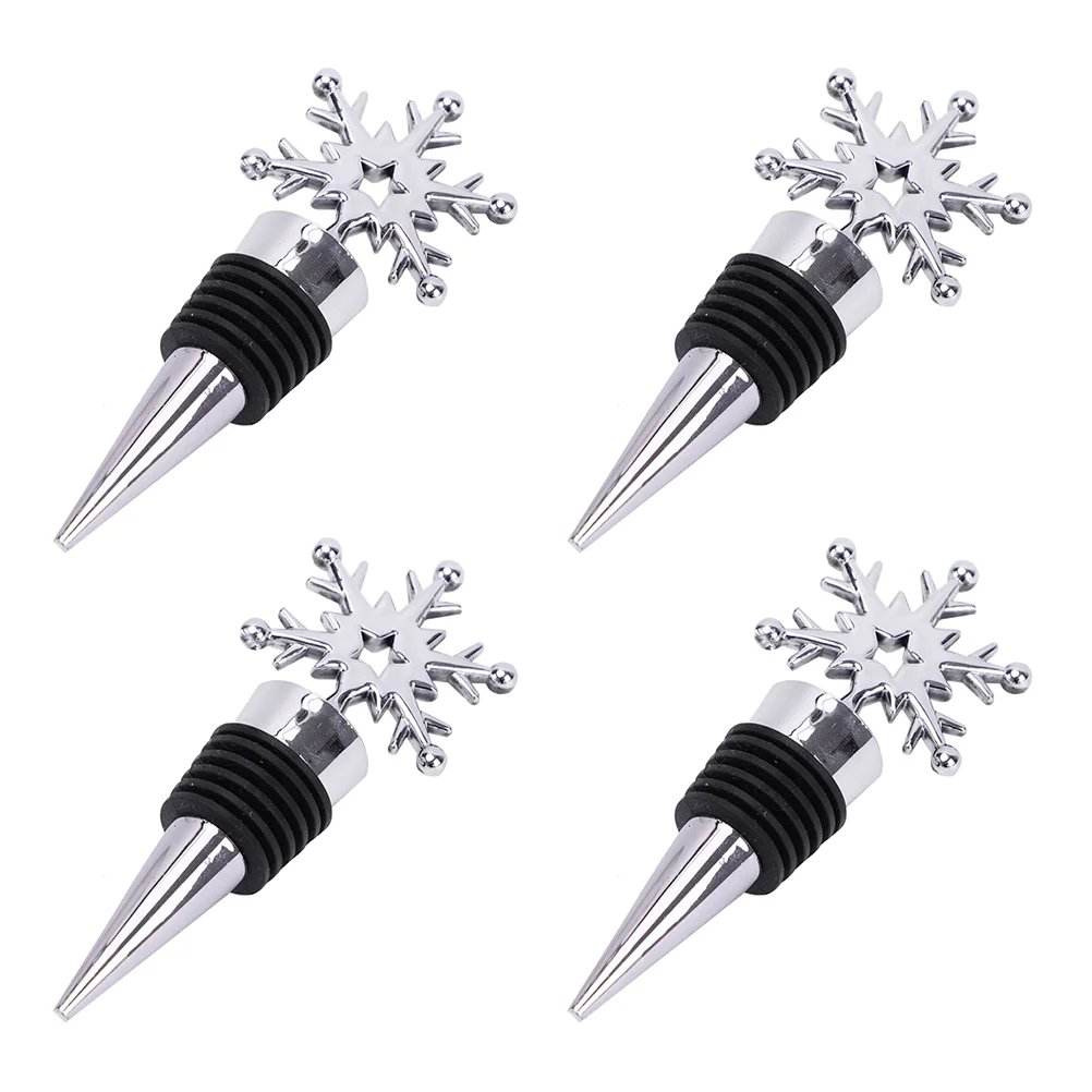 

Stopper Plugs Bottle Stoppers Champagne Snowflakeparty Sealing Stainless Steel Shaped Red Bottles Cap Cork Novelty