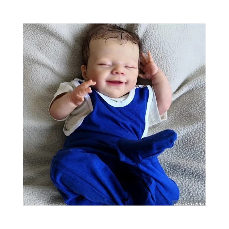 

Lifelike Silicone Vinyl Doll Sleeping Baby Reborn 20inch 50cm Realistic Smiling Babies Dolls With Lovely Clothes Kids Playmate