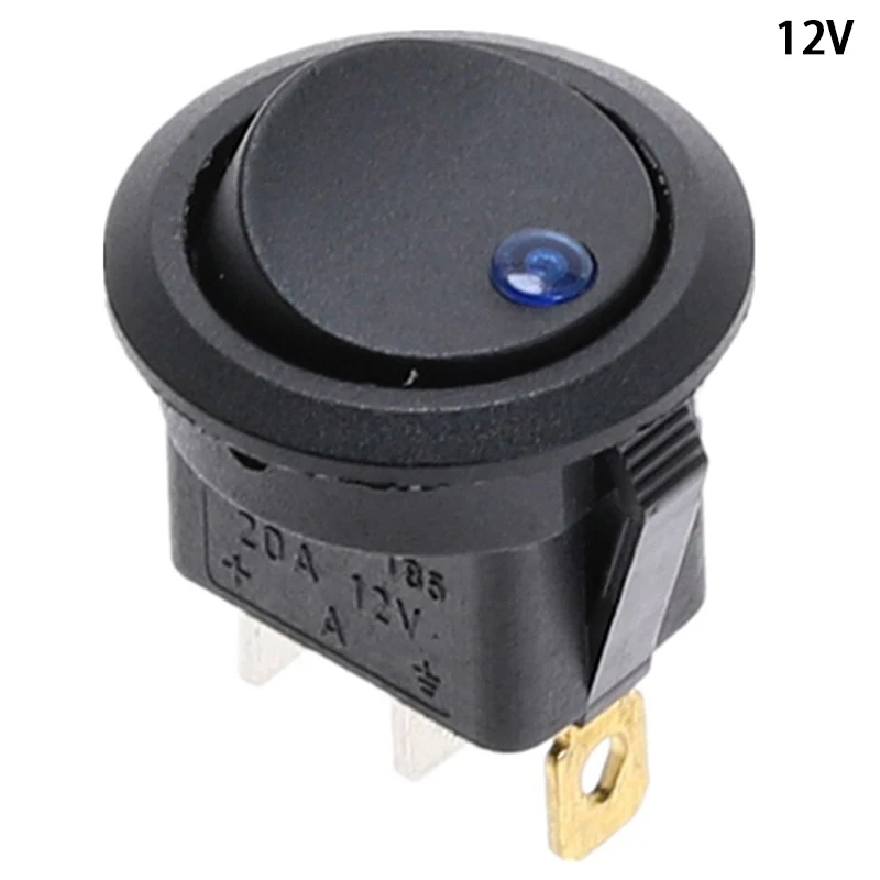 

2PCS Waterproof Round Rocker Switch Automotive Round On/Off LED Toggle Switch