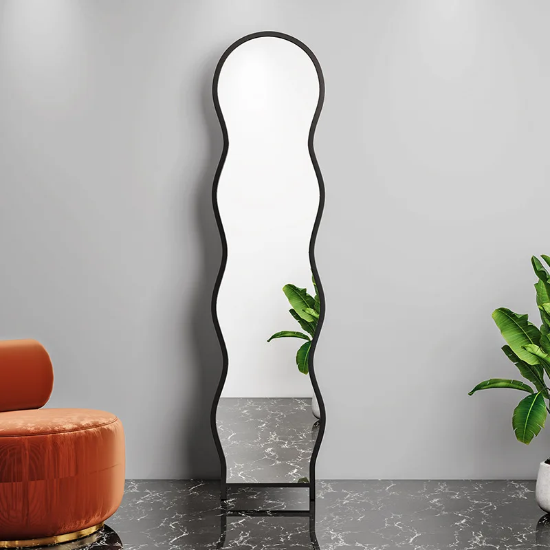 

Decorative Mirror Bathroom Quality Makeup Glass Wavy Irregular Large Full Body Mirror Vanity Espelho Grande Home Decoration