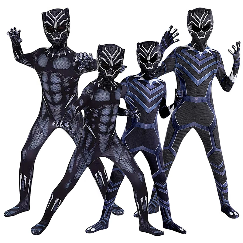 

Cosplay Movie&tv Anime Black Superhero Costume Bodysuit Panther Jumpsuit for Kids Aldult Halloween Carnival Dress Up Party