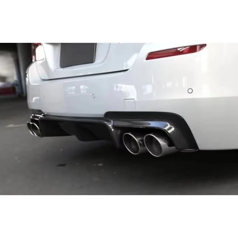 Фото Диффузор-спойлер из карбона для заднего бампера, подходит для BMW F10 M5 Sedan 2011-2016 №2