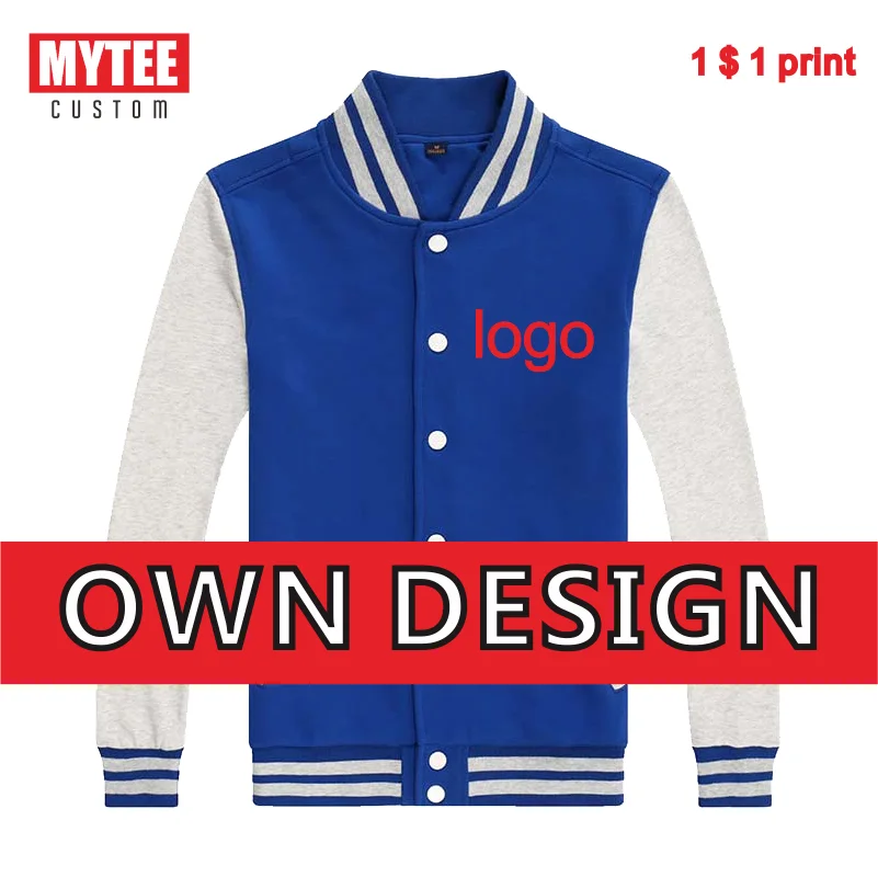 

MYTEE Baseball Uniform Custom Sweater Long-sleeved Personal Team Event Uniform Hip-hop Clothing Logo Embroidered Bomber Jacket
