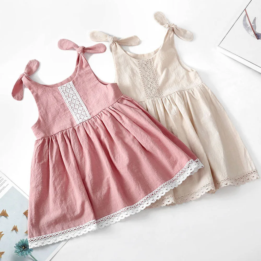 

Infant Girls Dress Summer Toddler Baby Cute Cotton Lace Sleeveless Princess Dress Kids Birthday Party Dresses Children Clothing