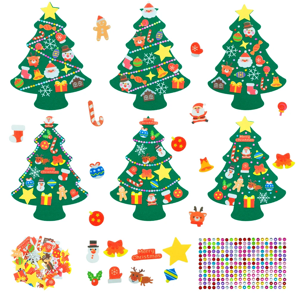 

Toddlers Early 12PCS Toys DIY Toys Gem Learning Busy Coordination Tree Montessori With Eye Felt Handmade Hand Christmas 2pcs