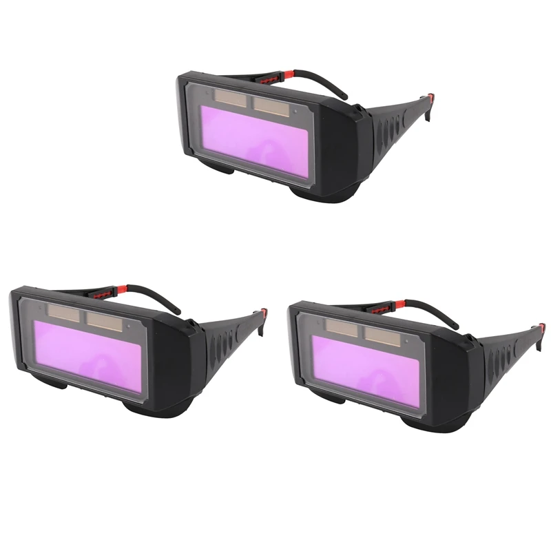 

3X Automatic Photoelectric Welding Glasses Solar Powered Auto Darkening Welding Mask Helmet Eye Goggle Welding Glass