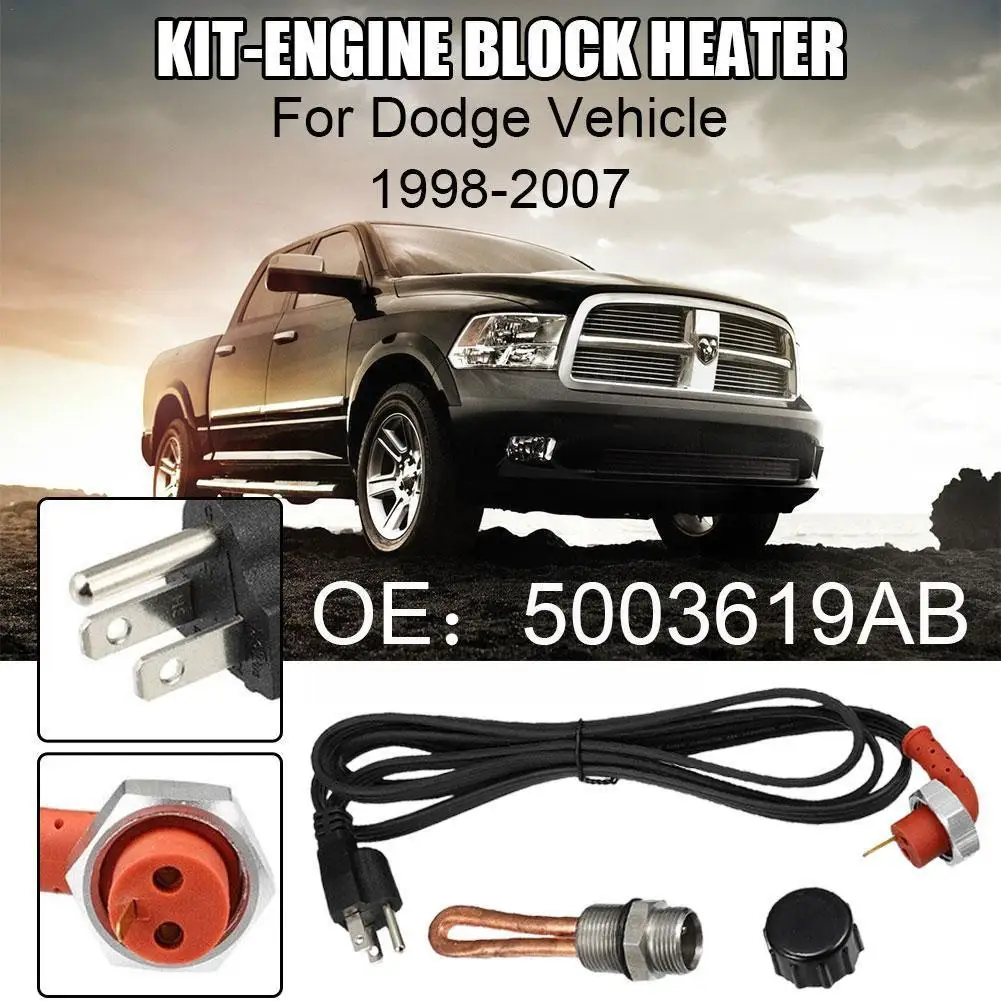 

Engine Block Heater 5003619ab For Vehicle For 3.9l 4.5l 5.9l 6.7l Turbo Engine Block Heater M0f4