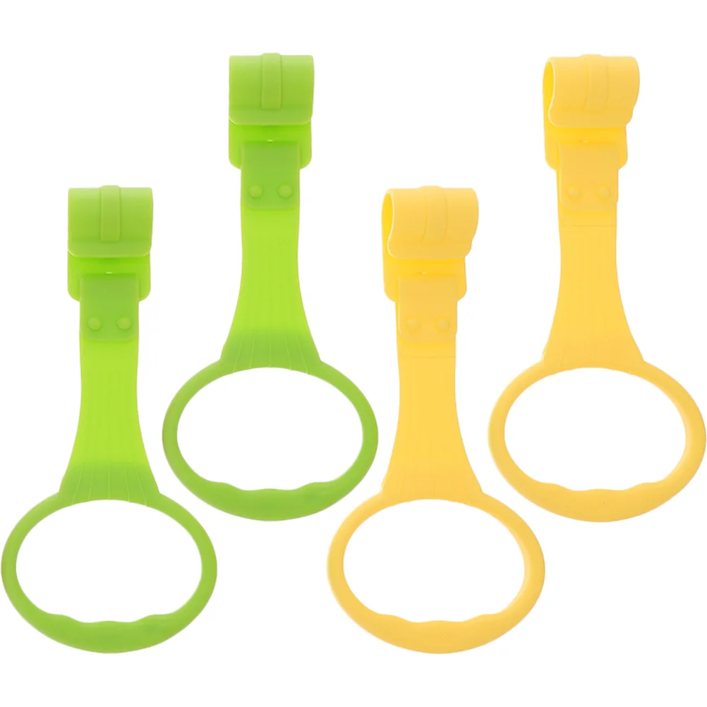 

4 Pcs Toy Set Portable Crib Pull Ring Cribs Infant American Plastic Toys Baby Hand The Fence Stand Rings