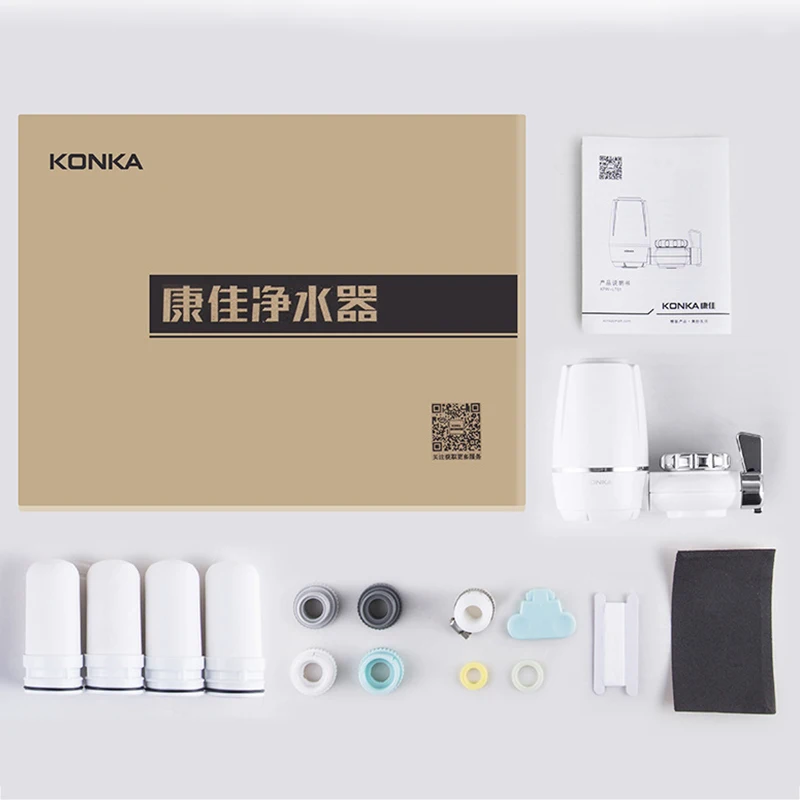 Фильтр для воды NoEnName_Null 4 уровня очистки белый