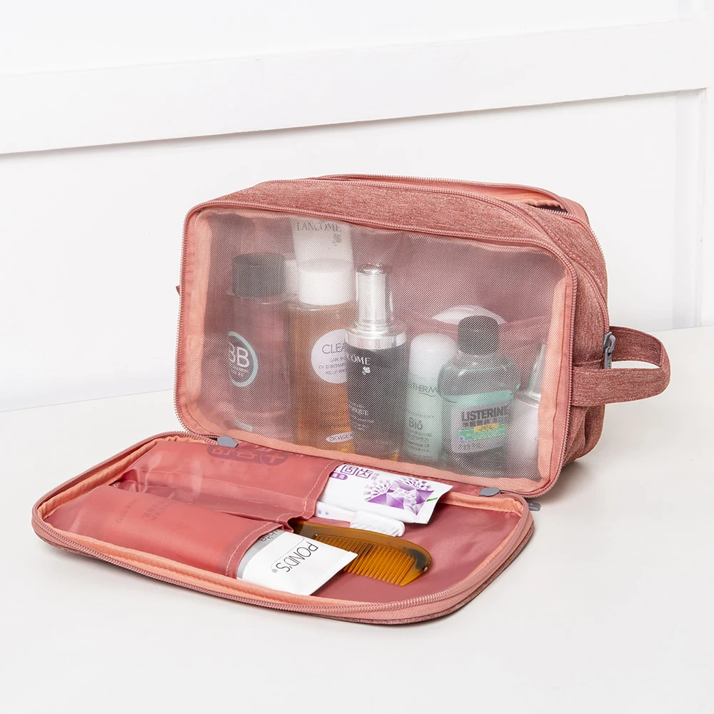 

Женская многофункциональная сумка для хранения в стиле ретро, двухслойная Водонепроницаемая Органайзер из полиэстера, Электронная сумка, модная косметичка