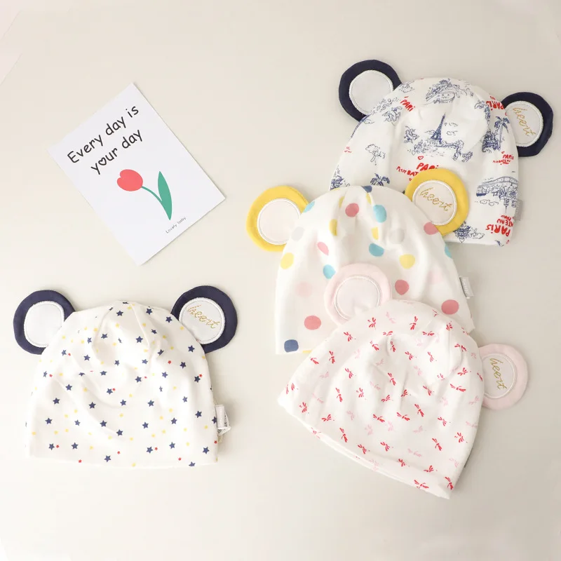 

Newborn Baby Hat for Baby Boys Girls Cotton Baby Beanies Casual Photography Props Soft Headwear Infant Nightcap Fashion
