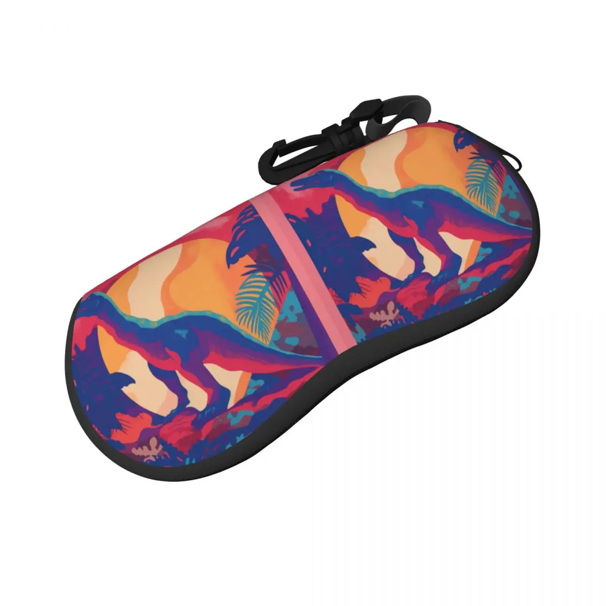 

Dinosaur Horizontal Glasses Case Neo Fauvism Risograph Art Soft Daily Sunglasses Pouch Male Female Original Eyewear Storage