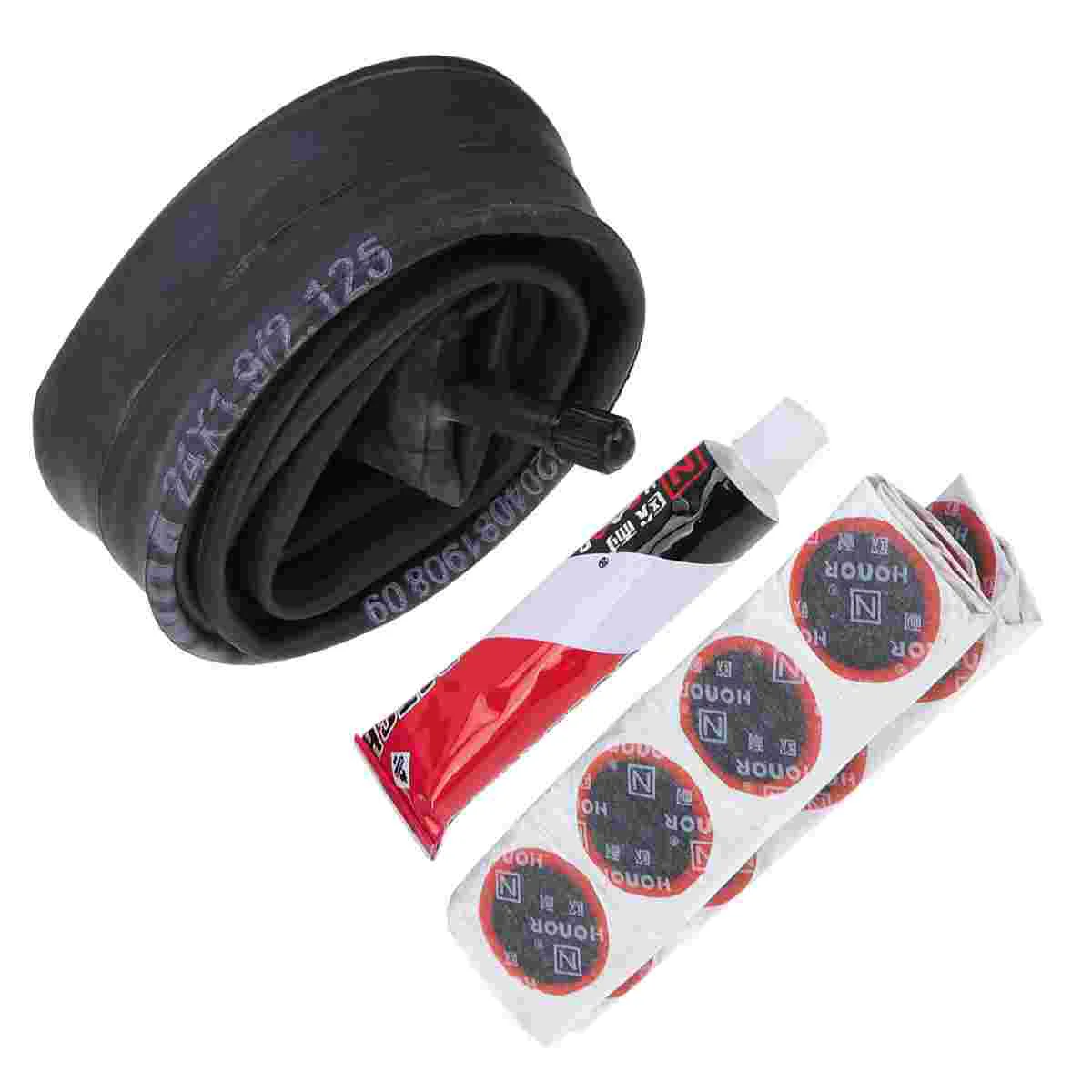

1 Set Bike Tire Repair Tool Black Rubber Durable American Tire Pierce Pad Tire Repair Glue Inner for Bike