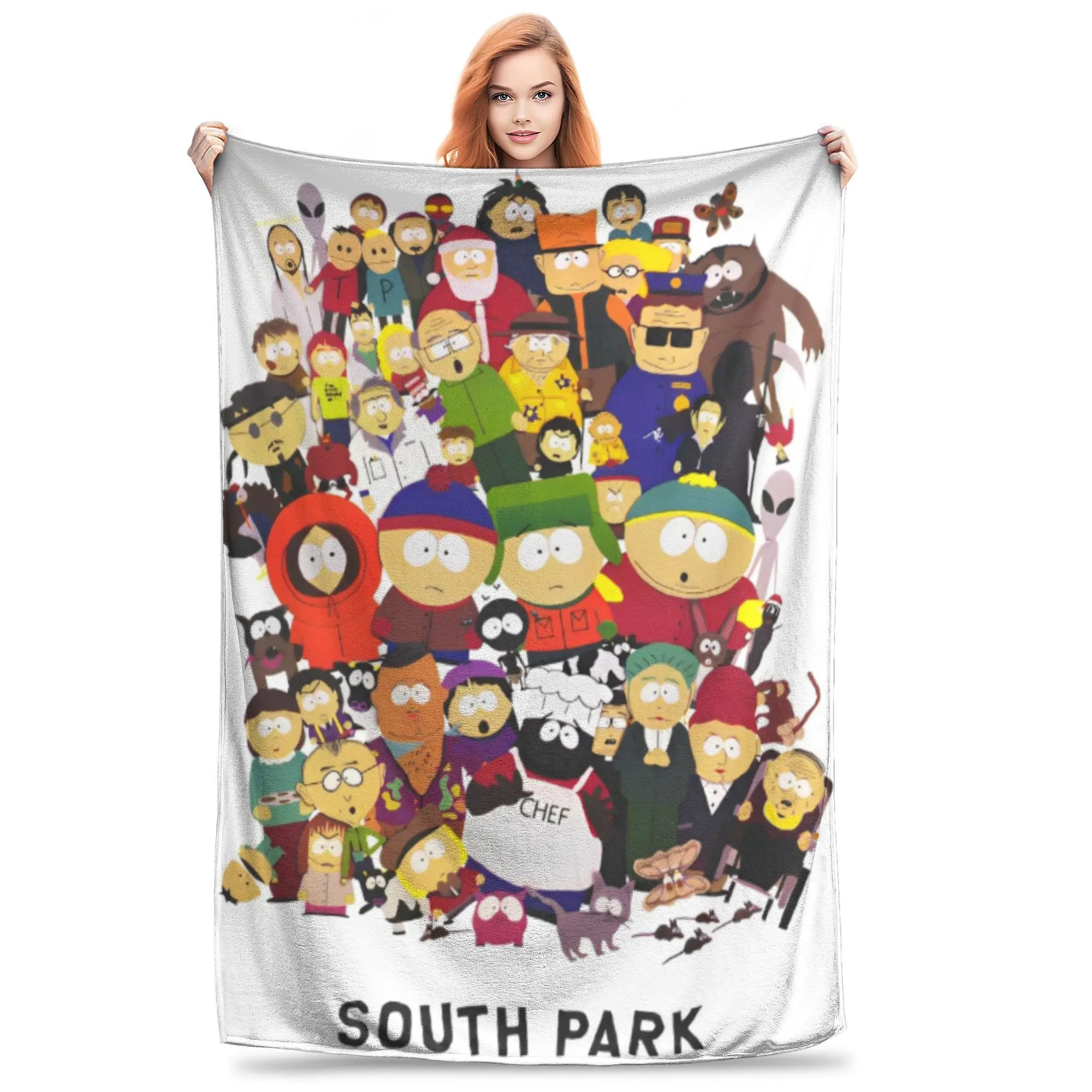 Southes мультфильм парки ролевая игра вязаные одеяла флисовые милые забавные теплые