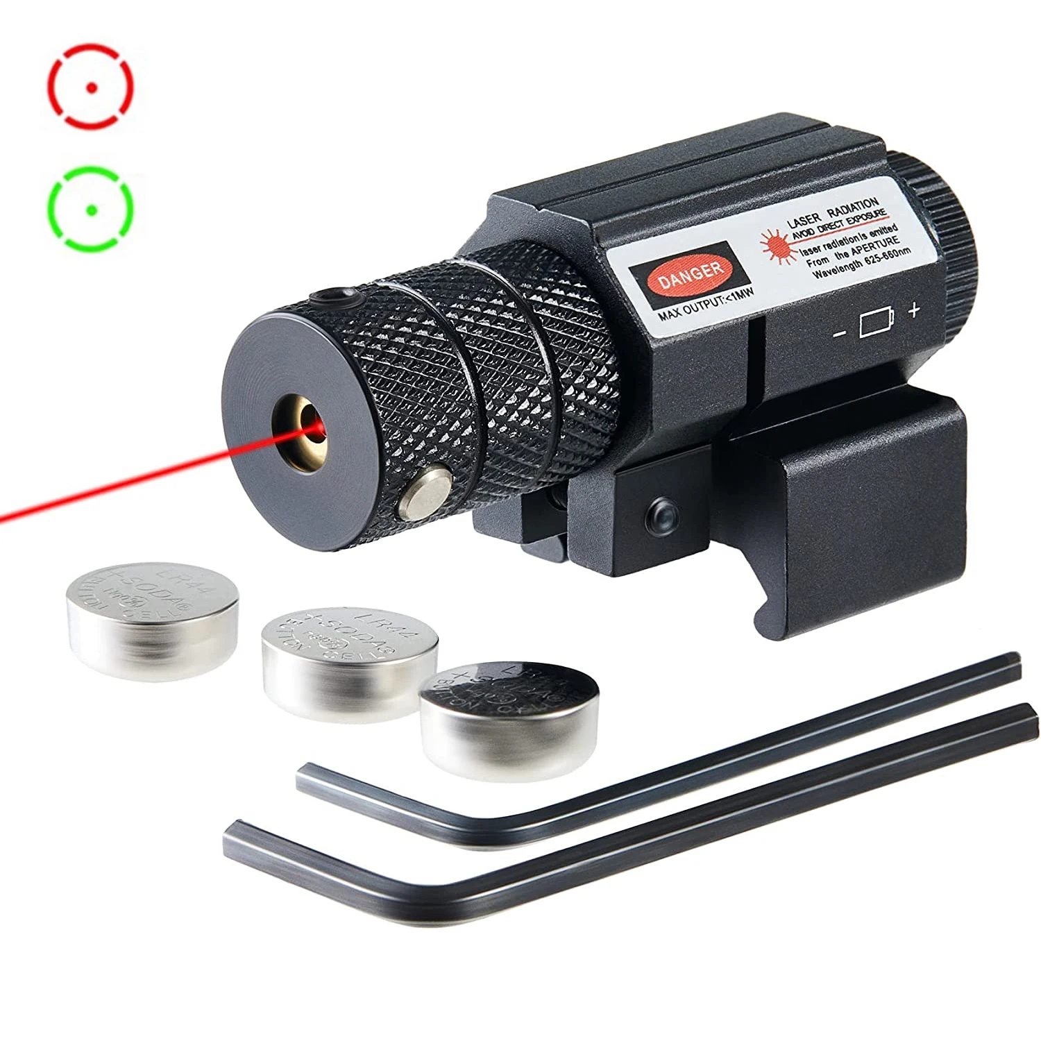 

Tactical Red Green Dot Laser Sight Scope 11mm 20mm Adjustable Picatinny Rail Mount Rifle Pistol Airsoft Laser with Batteries