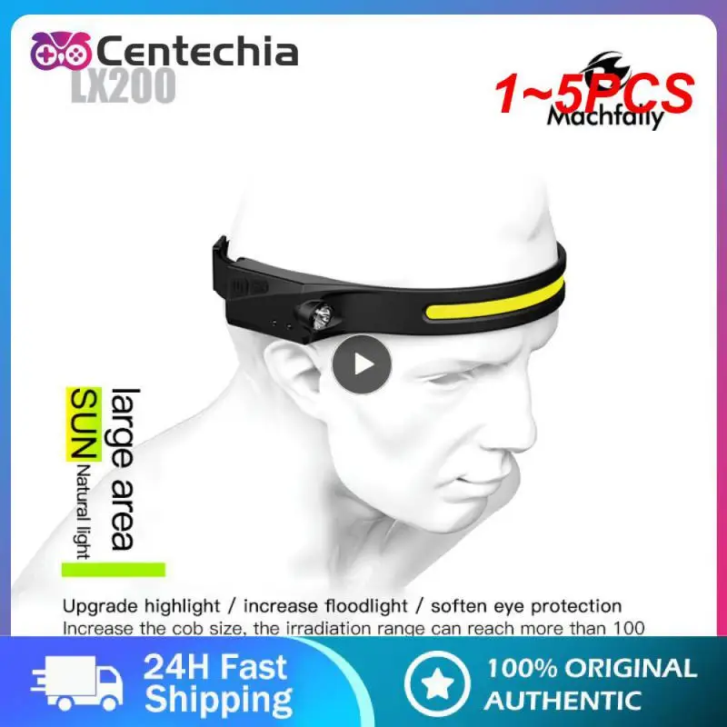 

Головной фонарь с 1-5 шт., монолитный блок светодиодов, Головной фонарь с USB-зарядкой, головка Водонепроницаемая IPX4, Головной фонарь со встроенным