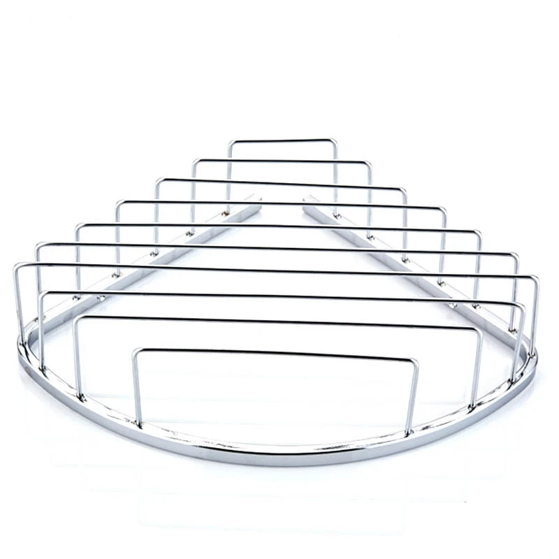 

304 Stainless Steel Mesh Basket Bathroom Corner Rack Toilet Utensils Storage Rack