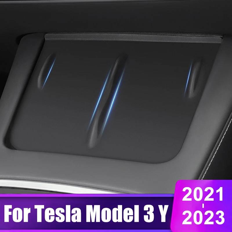 

For Tesla Model Y Model 3 2021 2022 2023 2024 Silicone Anti-skid Pad Phone Wireless Charging Pad ModelY Accessories