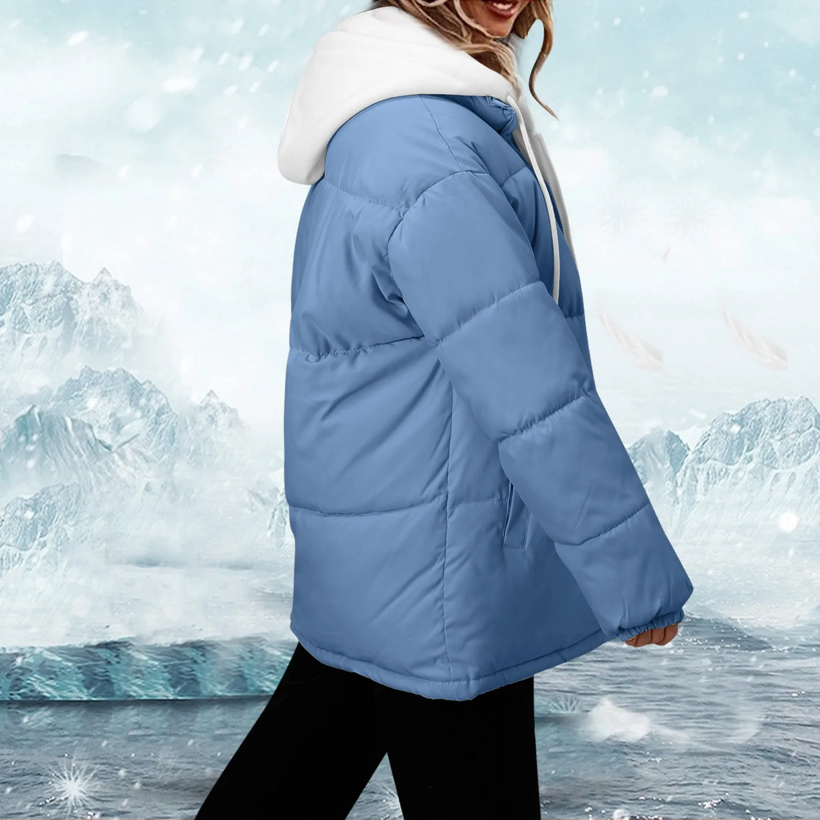 

Women's 2021 Long Winter Vest Coat With Hood Long Sleeve Warm Down Fitted Fleece Jacket Women And Womens Coat Ascend Jacket