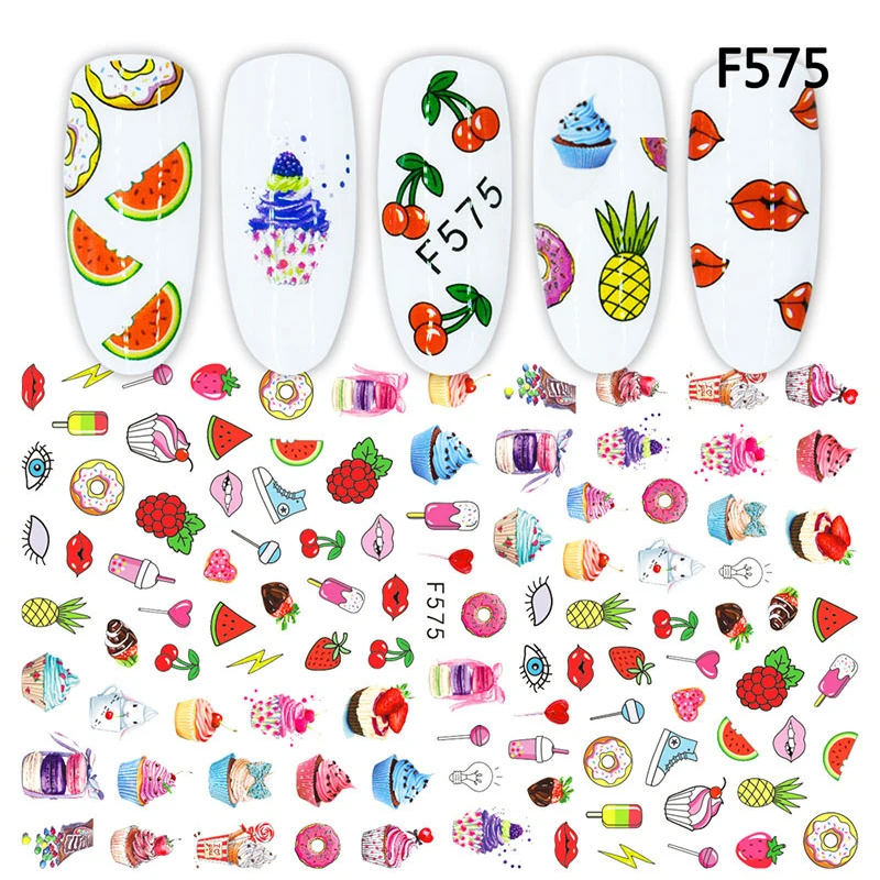 

Летняя 3D наклейка для ногтей художественные слайдеры Фрукты мороженое арбуз искусственная наклейка для ногтей Аксессуары для маникюра