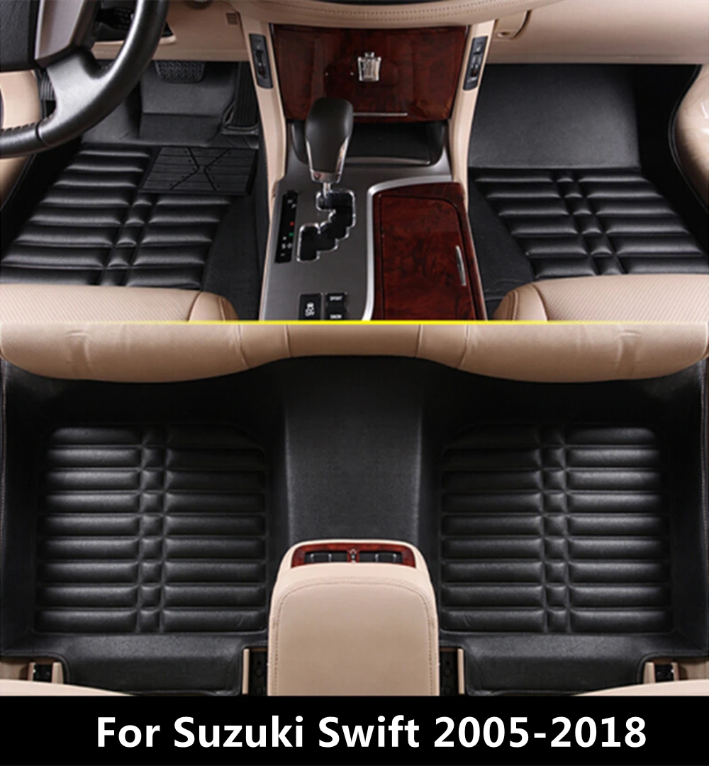 

SJ 3D Waterproof Custom Car Floor Mats Front & Rear FloorLiner Styling Auto Carpet Mat FIT For Suzuki Swift 2005-2006-2007-2018