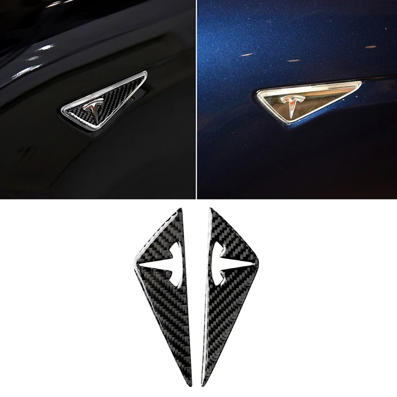 

Декоративные наклейки для внешнего крыла Tesla Model X, модифицированные аксессуары из углеродного волокна для автомобиля, автозапчасти