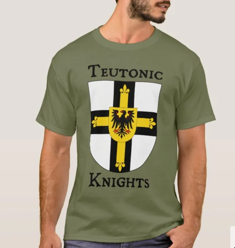 

Medieval Crusader Imperial Eagle Cross Shield Teutonic Knights T-Shirt 100% Cotton O-Neck Short Sleeve Casual Mens T-shirt