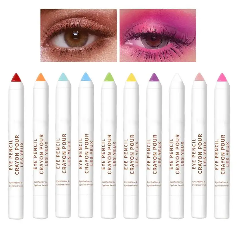 

Палочка для макияжа глаз, стойкая помада для хайлайтера, 10 цветов, блестящие, для бровей, для женщин и девушек