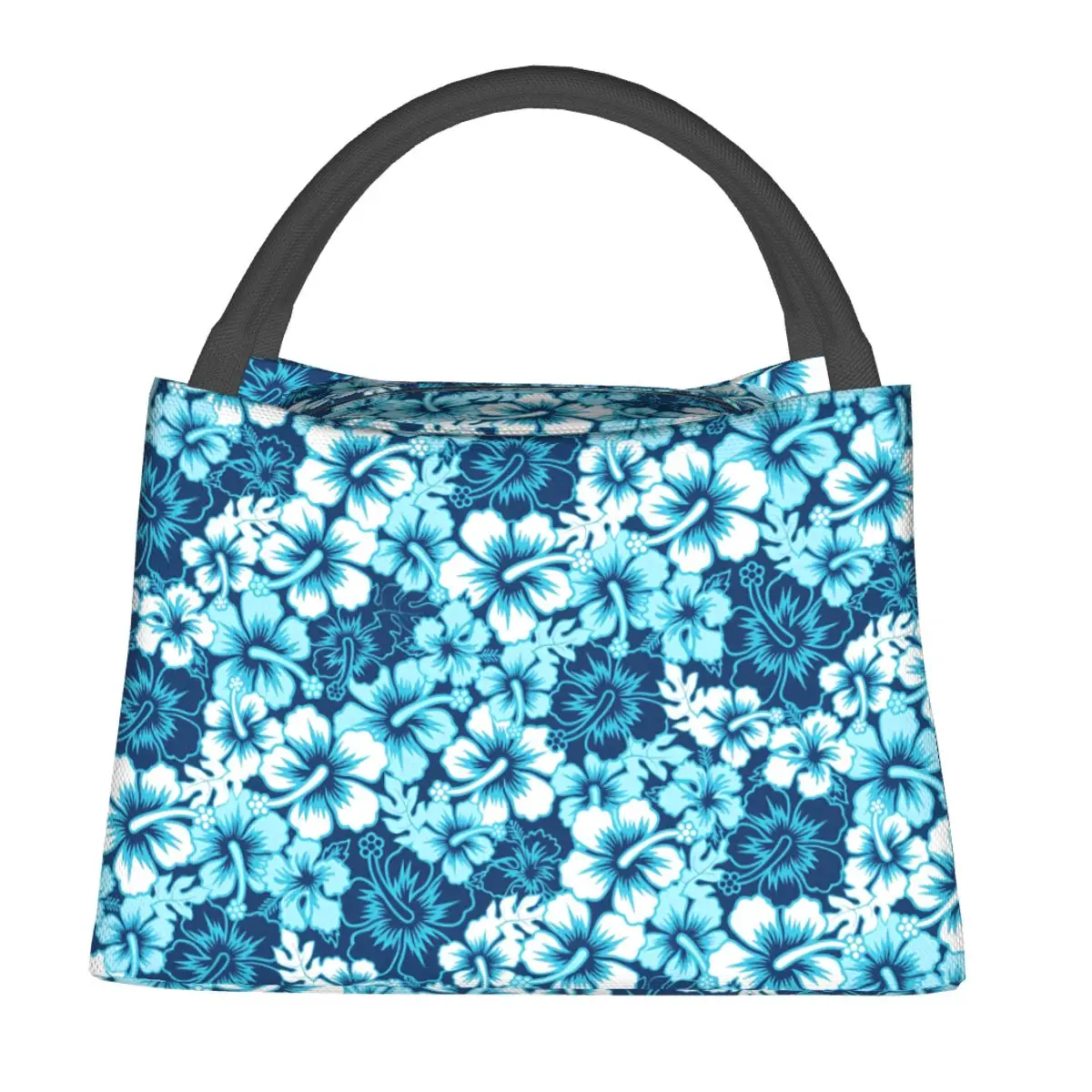 

Floral Hibiscus Lunch Bag Tropical Print Office Lunch Box For Women Retro Print Thermal Lunch Bags Oxford Cooler Bag
