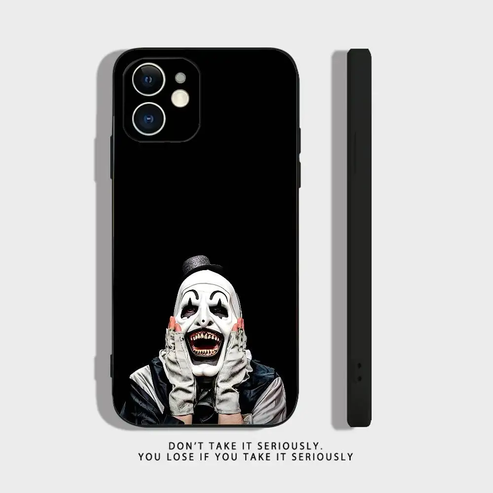 Фото Чехол для телефона Art the Clown Horror T-Terrifier для iPhone 17,16,15,14,13,12,11,XR,Pro,XS,Max,XR,Plus,мини-силиконовый черный противоударный чехол №5