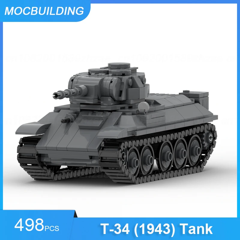 MOC Building Blocks A34 Comet & M18 Hellcat Leopard 2A6 T-34 (1943) T-64A M2/M3 Bradley Tank Fighting Vehicle Кирпичи Игрушка