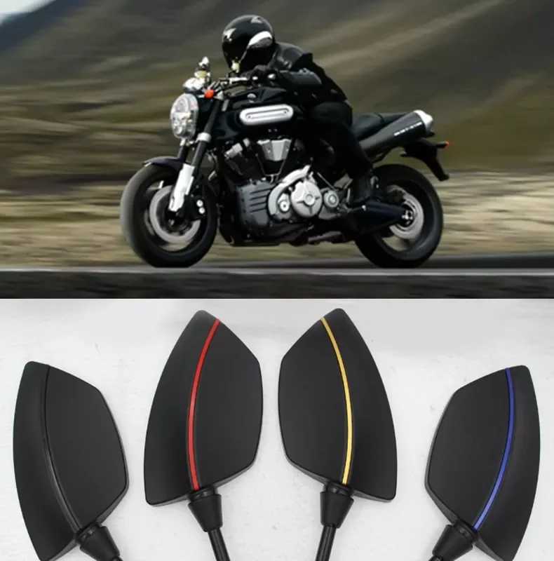 

2Pcs Motorcycle Rear View Mirrors Wide Range Back Sight Reflector Universal Motorcycle Rearview Mirror