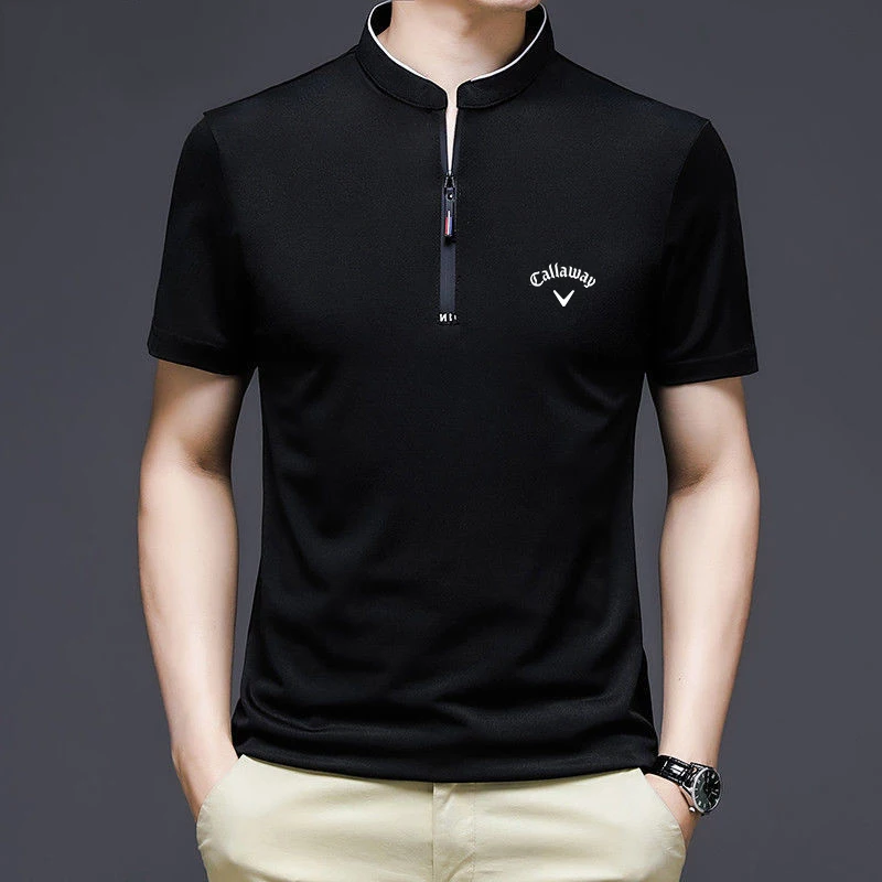 

Autumn Golf Clothing Men's Long Sleeved Top Outdoor Sports Leisure Loose Bottomed Polo Shirt Half Zip Breathable Men's T-shirt