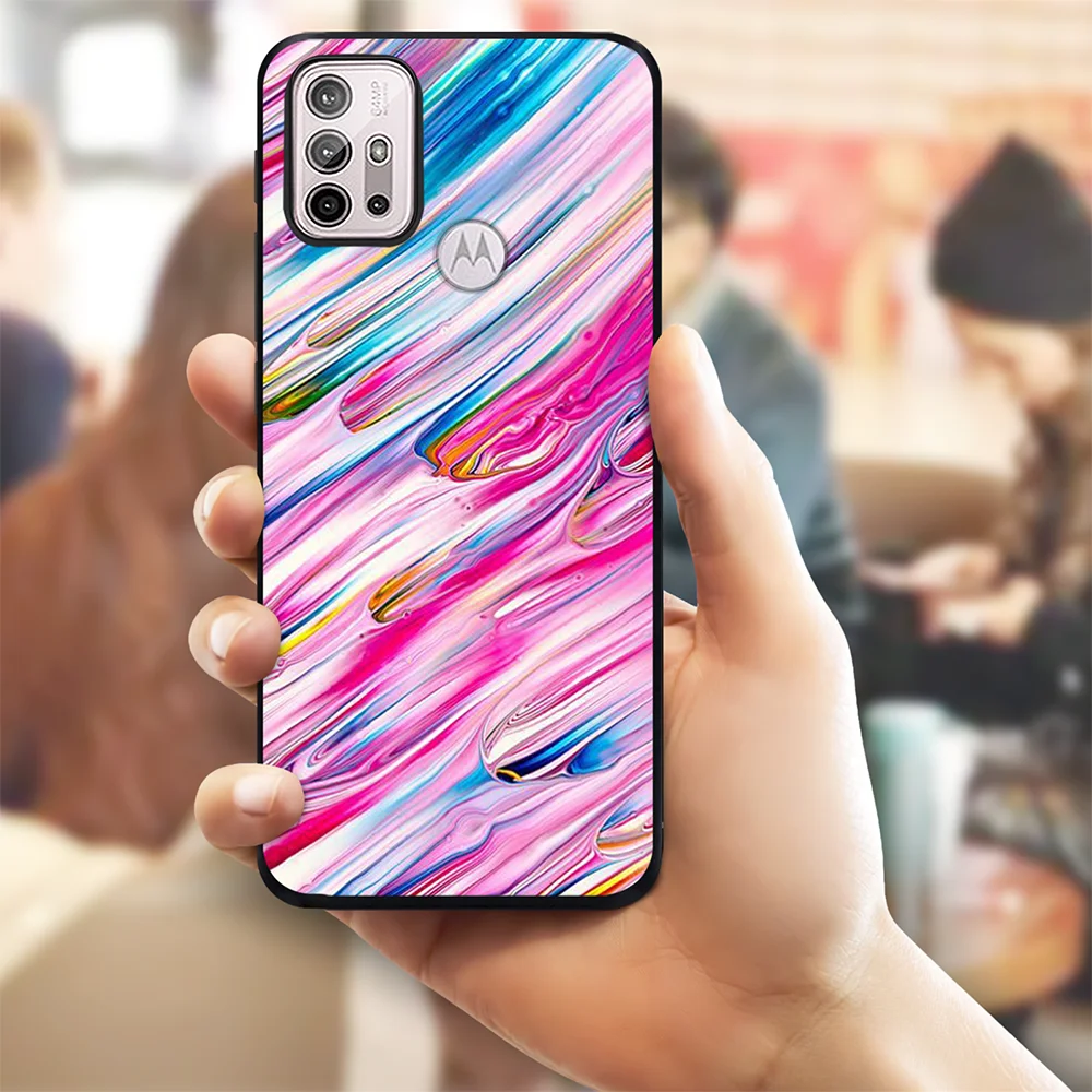 watercolor doodle art phone case for moto e20 e40 g30 g9 play g50 g60 e7 plus g60s g40 fusion g7 power eu silicone bumper cover free global shipping