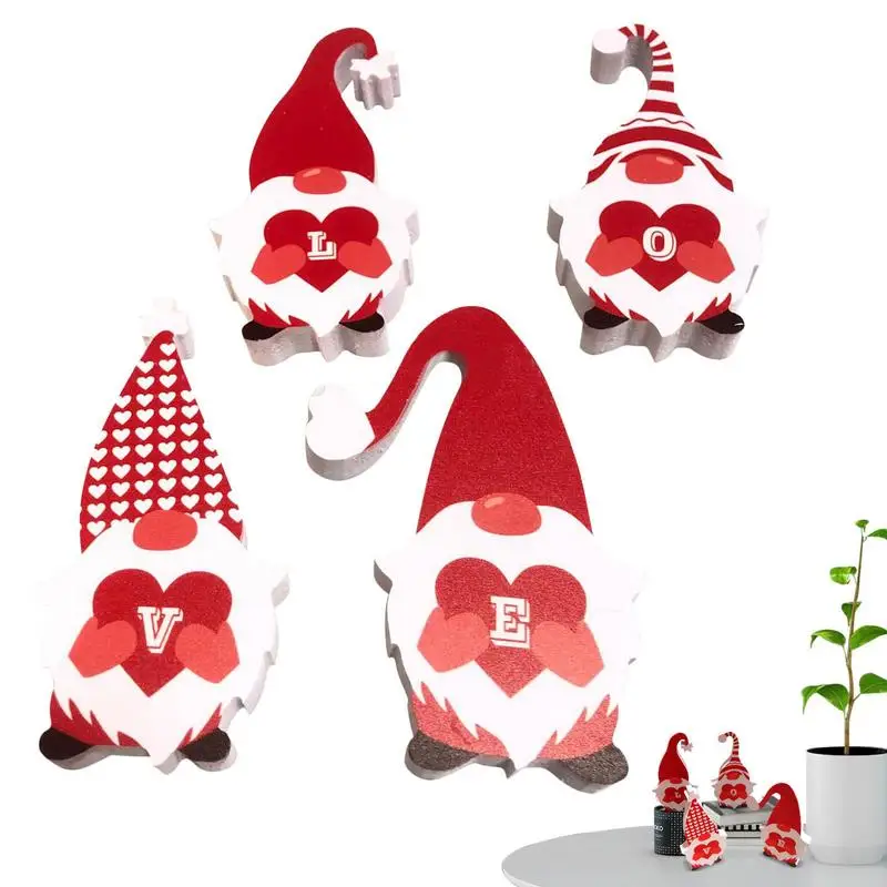 

Valentines Day Tray Decor Gnome Sign Set Tray Decor Decorative Trays Signs Love Luck Gnome Farmhouse Decor Table Ornaments