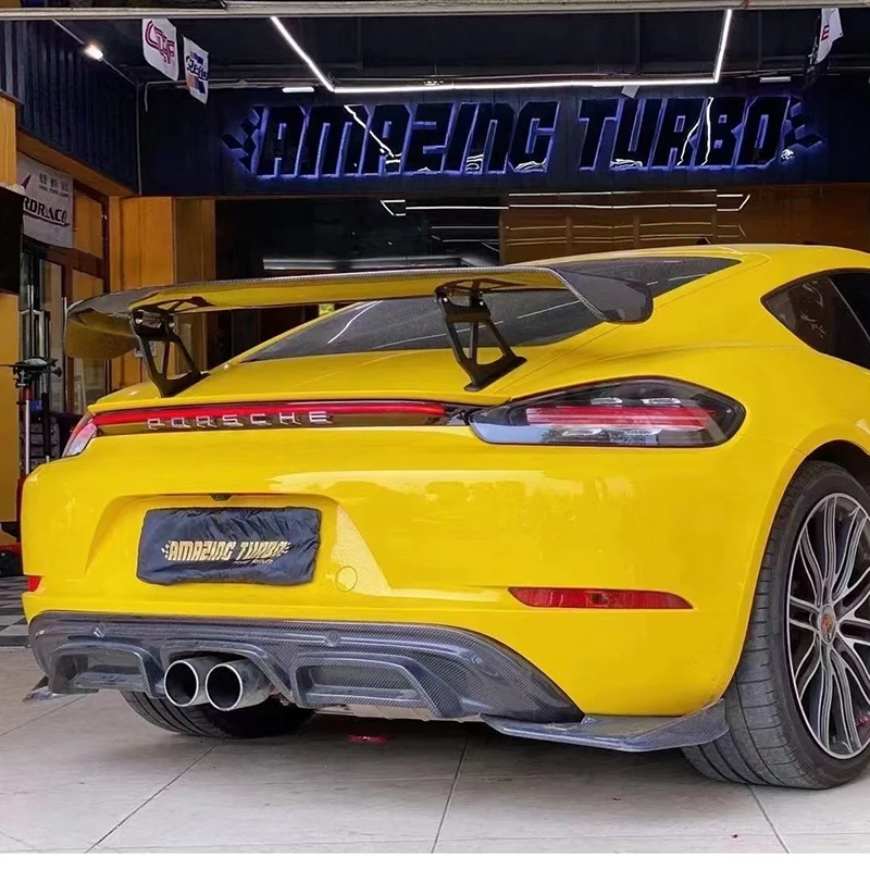 Заднее крыло из углеродного волокна красивый спойлер в багажнике автомобиля