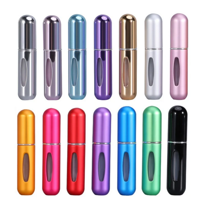 

5ML Mini Small Perfume Refillable Bottle Portable Aluminum Atomizer Travel Refill Perfume Spray Bottle Cosmetic Container