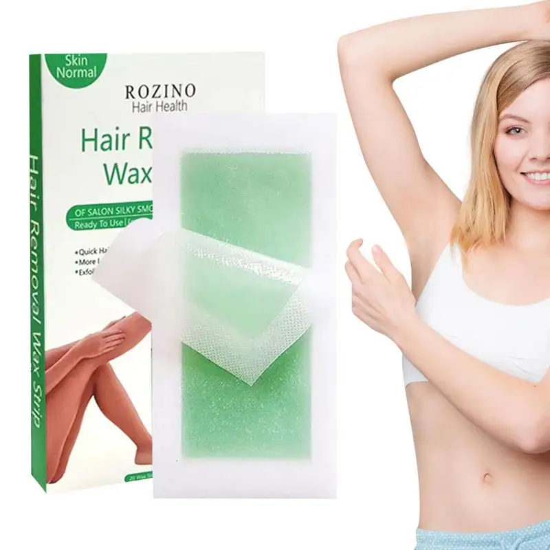 

Hair Remover Wax Strips 20 Strips Natural Wax Paper Sheets Mistake-Proof Hair Remover Washable And Long-Lasting Hair Removal