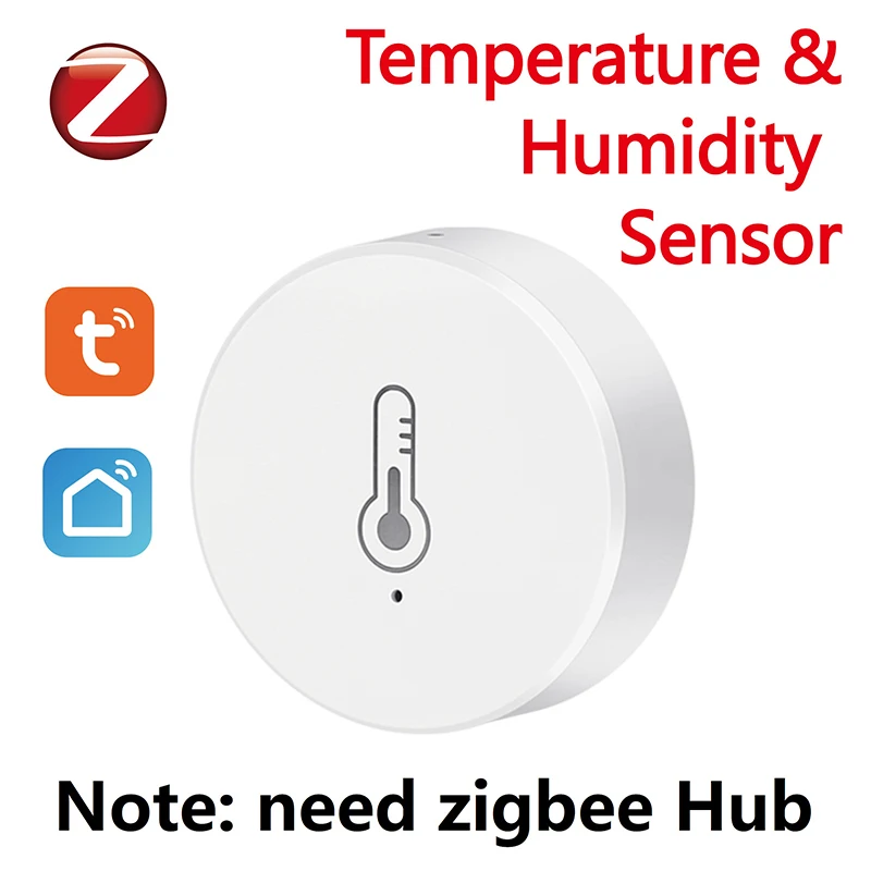 

Zigbee Smart Temperature And Humidity Sensor Indoor Thermometer Monitor For Home Work With Security Alexa Google Home Assistant