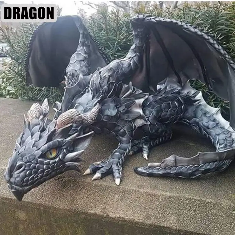 

Статуи дракона, статуи, статуи дракона из смолы, скульптуры-хранители дракона для наружного сада, аксессуары для украшения дома, резная поде...